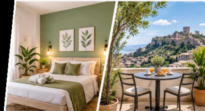 Mokarta Green Apartment - Camera da letto confortevole e terrazza panoramica su Erice